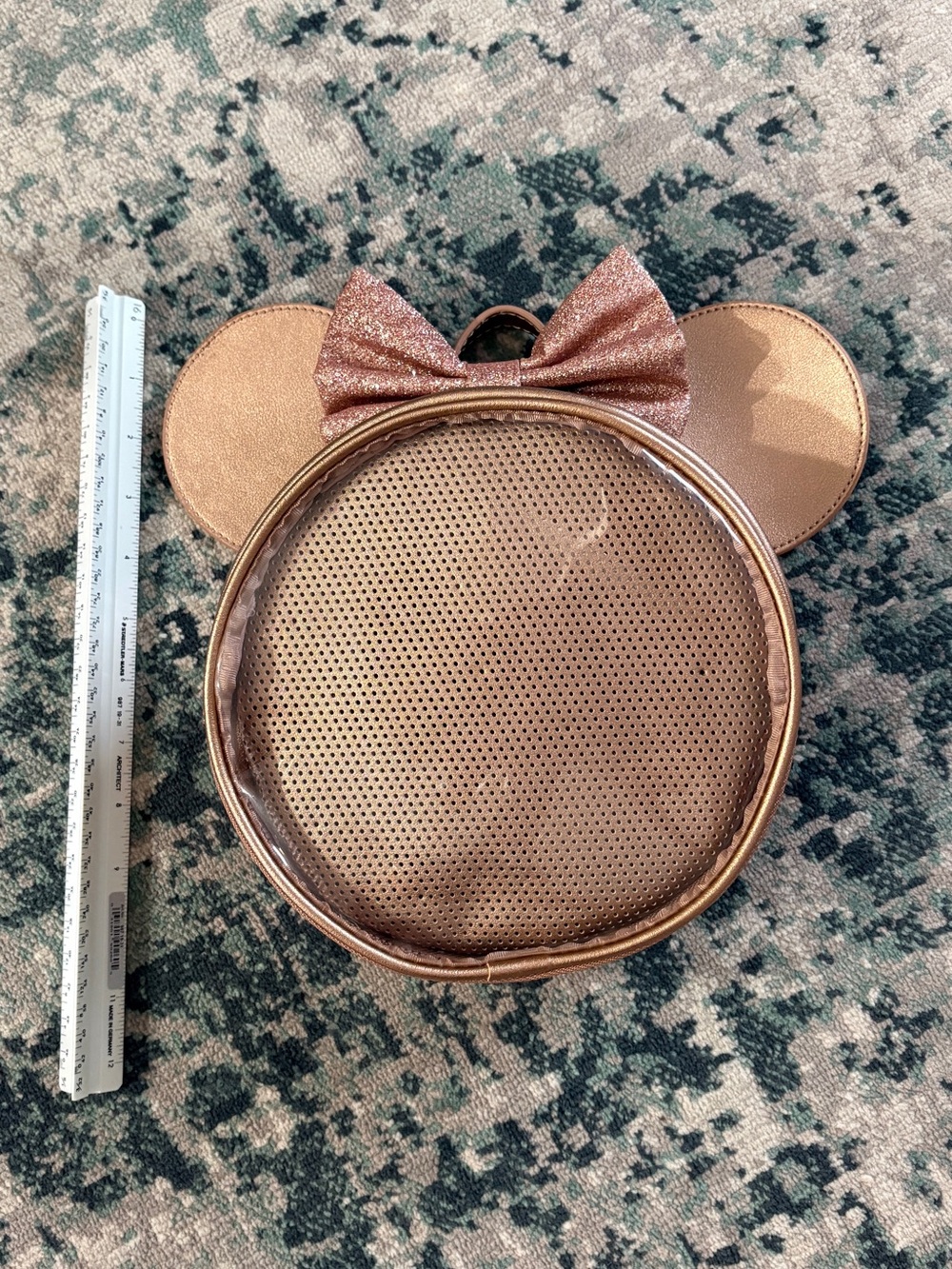 Rose Gold Disney Loungefly Pin Display Backpack Minnie Mouse Ears